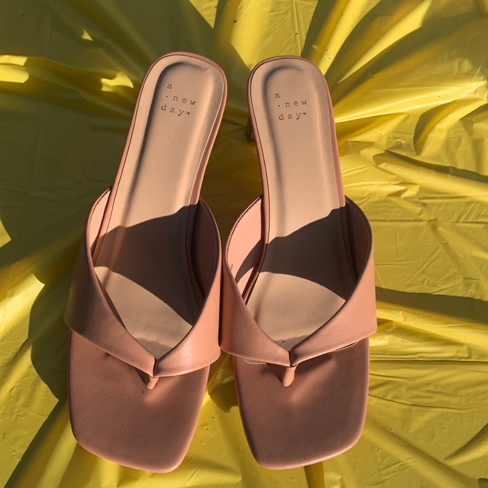 Salmon Kitten Heels